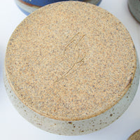 Blue and Gray Pottery Canisters-set of 4 with lids