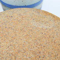 Blue and Gray Pottery Canisters-set of 4 with lids