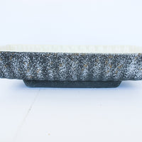 Lane & Co Van Nuys Califronia P-58 Black 1957 Midcentury Ceramic Rectangular Planter