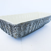 Lane & Co Van Nuys Califronia P-58 Black 1957 Midcentury Ceramic Rectangular Planter