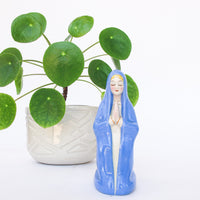 Vibrant Italian Porcelain Mary Statue