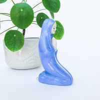 Vibrant Italian Porcelain Mary Statue