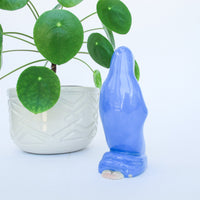 Vibrant Italian Porcelain Mary Statue