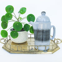 West German pottery Tea Pot in Bluish Grey