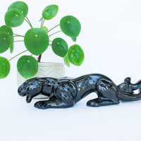 Black Small Ceramic Panther