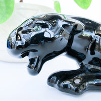 Black Small Ceramic Panther