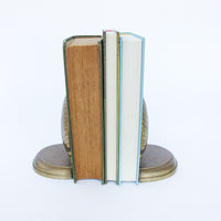 Vintage Shell Brass Bookends