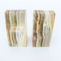 Set of 2 Onxy Pillar Bookends