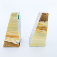 Set of 2 Onxy Pillar Bookends