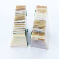 Set of 2 Onxy Pillar Bookends