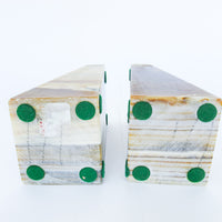 Set of 2 Onxy Pillar Bookends