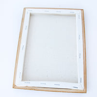 Mini Canvas Flower Painting with Wood Frame - No Signature