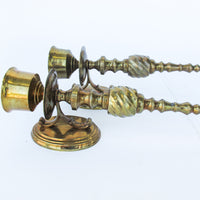 Brass Tapered Wall Sconce Candle Holders Set of 2