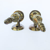 Brass Tapered Wall Sconce Candle Holders Set of 2