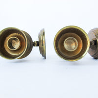 Brass Tapered Wall Sconce Candle Holders Set of 2
