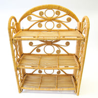 Woven Folding 3 Tier Shelf Wall Rack
