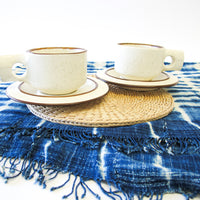 Set of 2 White Ceramic Cups and Saucer - James Mcbride