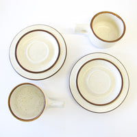 Set of 2 White Ceramic Cups and Saucer - James Mcbride