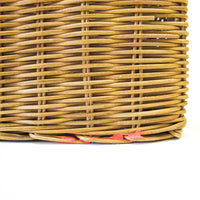 Wicker Office Desk Organizer Mail Holder Wall Shelf