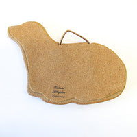 Pottery Seal Trivet in Rock Clay and White Glaze