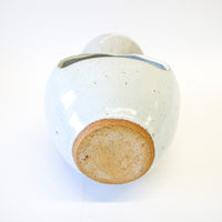 Speckled White 1970's Studio Art Pottery Planter / Diffuser / Candle Holder