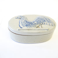Ceramic Stoneware Japanese Studio Pottery Rooster Box