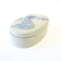 Ceramic Stoneware Japanese Studio Pottery Rooster Box