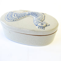 Ceramic Stoneware Japanese Studio Pottery Rooster Box