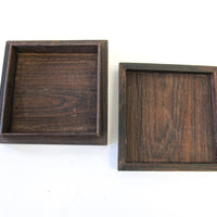 Teak Box with Brass Elephant Inlay