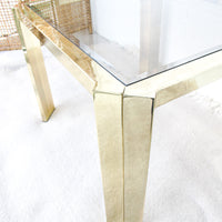 Brass and Glass Side End Table