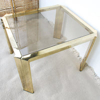 Brass and Glass Side End Table