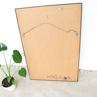 Brass and Marbled Resin Bakelite Style Framed Beveled Mirror