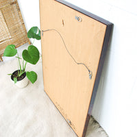 Brass and Marbled Resin Bakelite Style Framed Beveled Mirror