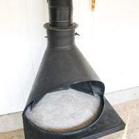 Black Midcentury Modern Fireplace