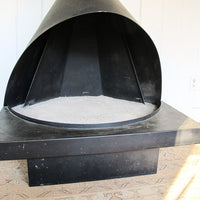 Black Midcentury Modern Fireplace