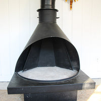 Black Midcentury Modern Fireplace