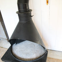 Black Midcentury Modern Fireplace