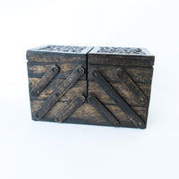 Folding Layered Hobby/Jewelry Box - Dark Wood
