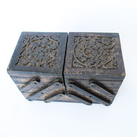 Folding Layered Hobby/Jewelry Box - Dark Wood