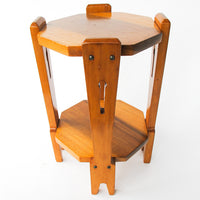 Hexagon Wood Table Plant Stand