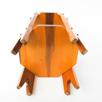 Hexagon Wood Table Plant Stand