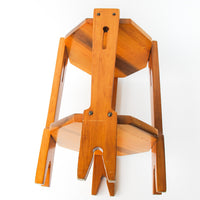 Hexagon Wood Table Plant Stand