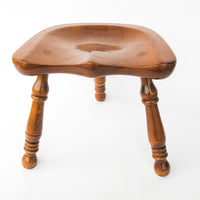 Cushman Style Carved Butt Seat Stool