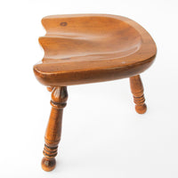 Cushman Style Carved Butt Seat Stool