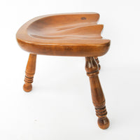 Cushman Style Carved Butt Seat Stool