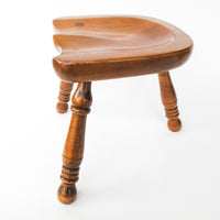 Cushman Style Carved Butt Seat Stool