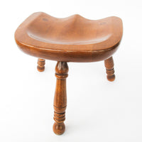 Cushman Style Carved Butt Seat Stool