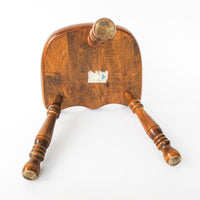 Cushman Style Carved Butt Seat Stool