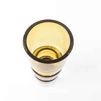 Dark Amber Hand Blown Glass Midcentury Vase
