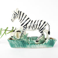 Ceramic Midcentury Zebra Planter